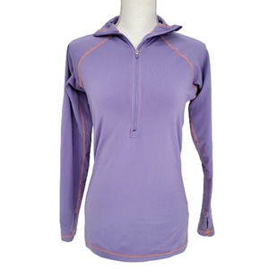 Nike Pro M Hyperwarm Pullover Jacket Purple 1/2 Zip Long Sleeve Purple